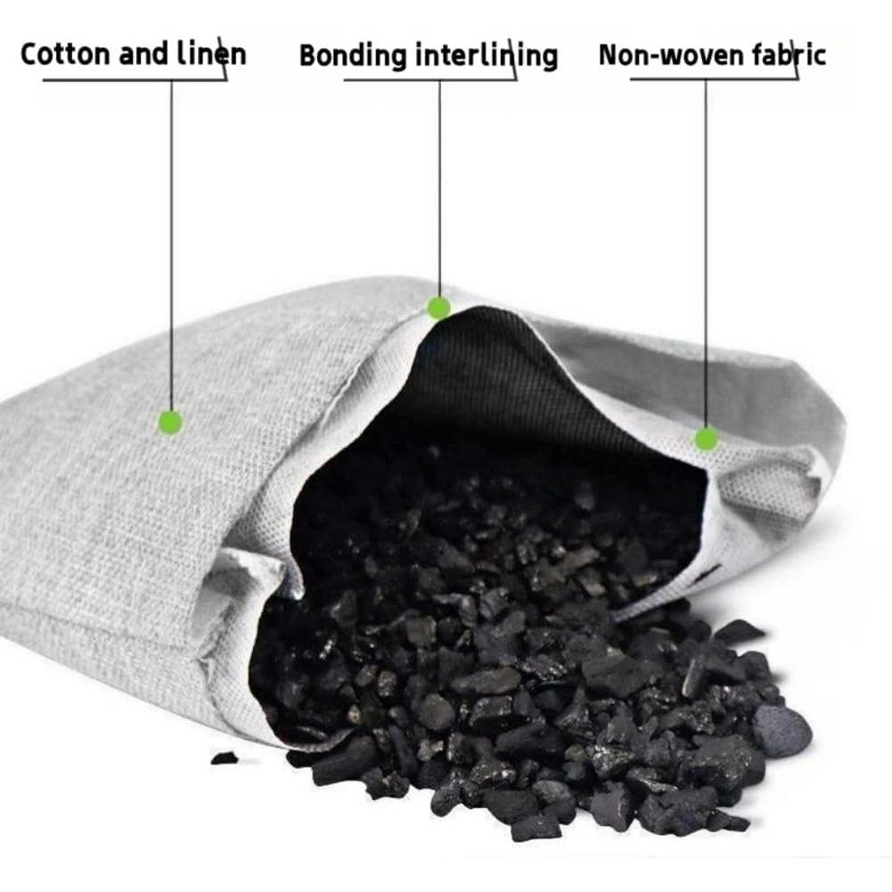 Odor Eliminator Car - Bambuskohle-Luftreinigungsbeutel 2x200g Geruchsbeseitiger Wiederverwendbarer Natürlicher Luftreinigungsbeutel